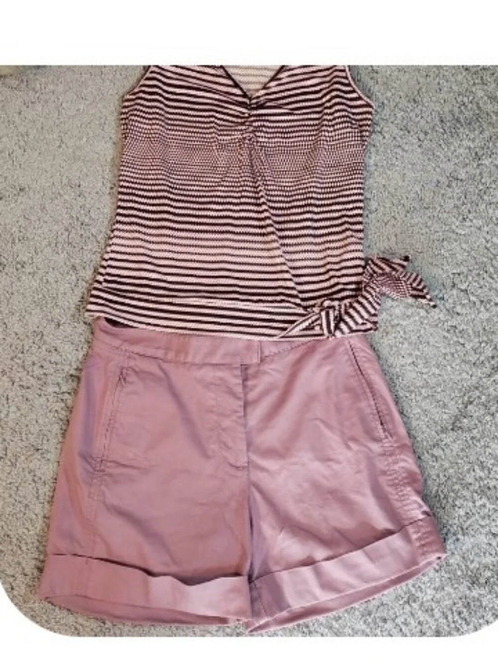Nike Women's Mauve Roll-Cuff Shorts Dri Fit Golf Shorts M Athletic Tennis Pickle